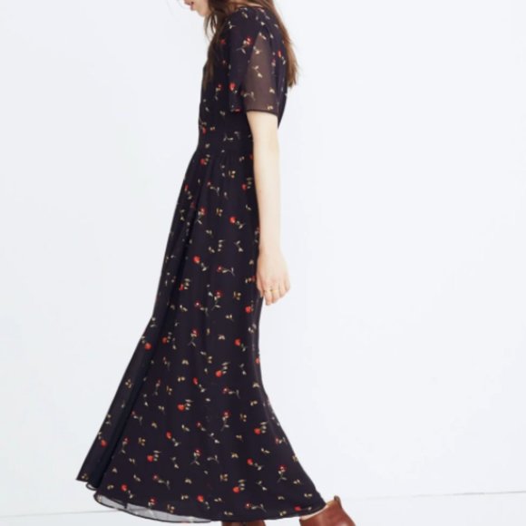 madewell tulip sleeve maxi dress